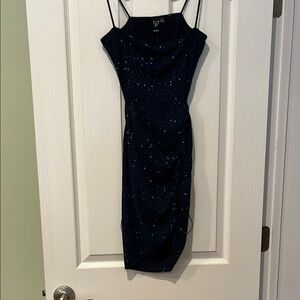 Windsor Midnight Blue Sparkle Midi Dress